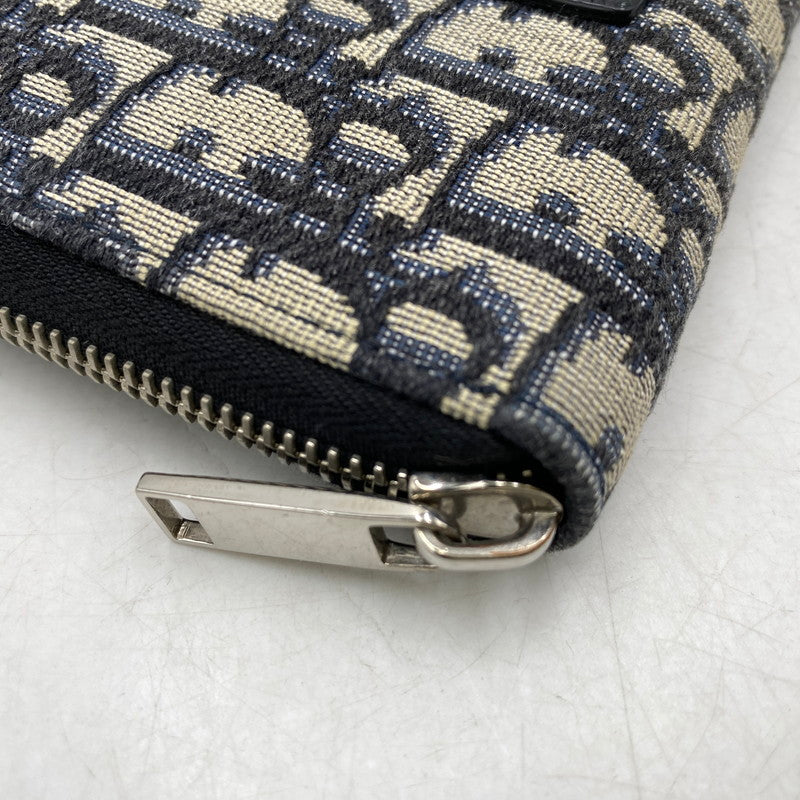 【中古品】【メンズ/レディース】 CHRISTIAN DIOR クリスチャンディオール TROTTER OBLIQUE ROUNDFASTENER WALLET トロッター オブリーク ラウンドファスナー ウォレット 財布 181-260503-kh-13-izu カラー：マルチ 万代Net店