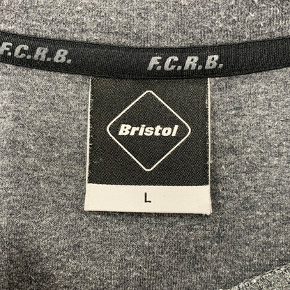 【中古品】【メンズ】 F.C.REAL BRISTOL エフシーレアルブリストル FCRB-212063 AUTHENTIC LOGO TECH KNIT CREWNECK TOP オーセンティック ロゴ テック ニット クルーネック トップ スウェット 142-260503-kh-04-izu サイズ：L カラー：グレー 万代Net店