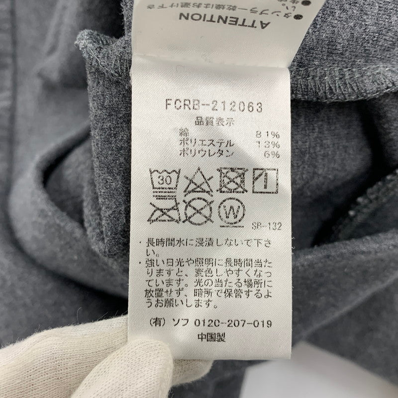 【中古品】【メンズ】 F.C.REAL BRISTOL エフシーレアルブリストル FCRB-212063 AUTHENTIC LOGO TECH KNIT CREWNECK TOP オーセンティック ロゴ テック ニット クルーネック トップ スウェット 142-260503-kh-04-izu サイズ：L カラー：グレー 万代Net店