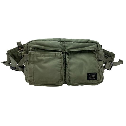 【中古品】【メンズ/レディース】 PORTER ポーター TANKER WAIST BAG タンカー ウエストバッグ 鞄 188-260503-kh-15-izu カラー：オリーブ 万代Net店