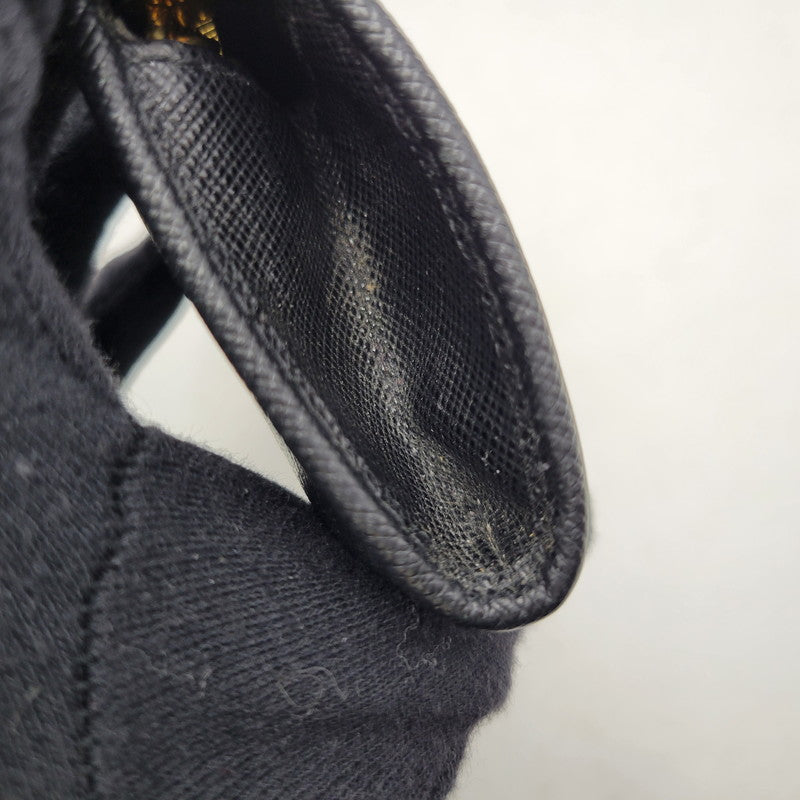 【中古品】【メンズ/レディース】 PRADA プラダ 1PP026 SAFFIANO KEY RING COIN CASE サフィアーノ キーリング コインケース 財布 181-260504-ya-11-izu カラー：ブラック 万代Net店