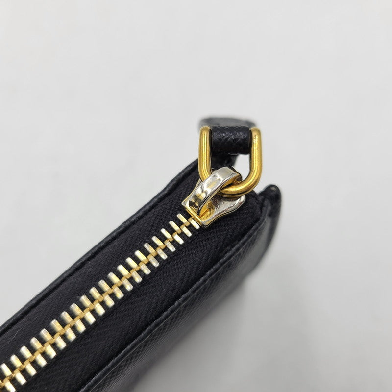 【中古品】【メンズ/レディース】 PRADA プラダ 1PP026 SAFFIANO KEY RING COIN CASE サフィアーノ キーリング コインケース 財布 181-260504-ya-11-izu カラー：ブラック 万代Net店