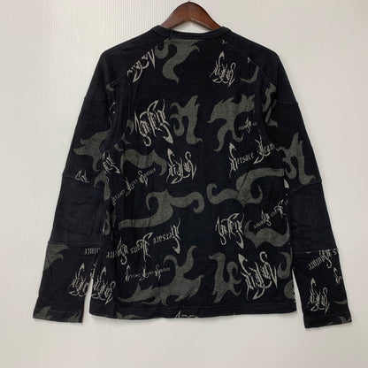 【中古品】【メンズ】 VERSACE JEANS COUTURE ヴェルサーチェ ジーンズクチュール SWITCHING L/S TEE スウィッチング 長袖 Tシャツ イタリア製 146-260516-as-33-izu サイズ：L カラー：ブラック 万代Net店