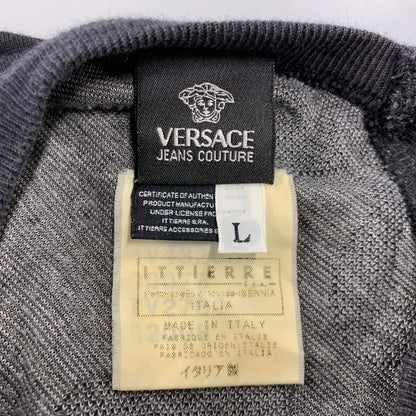 【中古品】【メンズ】 VERSACE JEANS COUTURE ヴェルサーチェ ジーンズクチュール SWITCHING L/S TEE スウィッチング 長袖 Tシャツ イタリア製 146-260516-as-33-izu サイズ：L カラー：ブラック 万代Net店