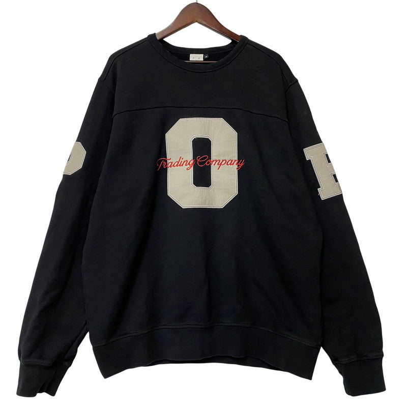 【中古品】【メンズ】 POP TRADING COMPANY ポップトレーディングカンパニー COLLEGE CREWNECK SWEAT カレッジ クルーネック スウェット トップス 141-260508-kh-05-izu サイズ：XL カラー：ブラック 万代Net店