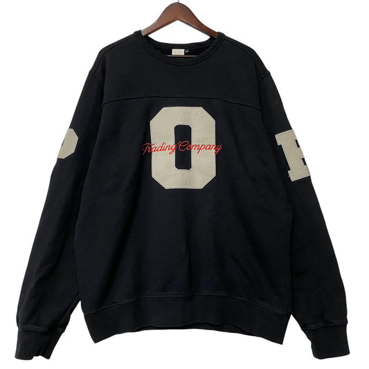 【中古品】【メンズ】 POP TRADING COMPANY ポップトレーディングカンパニー COLLEGE CREWNECK SWEAT カレッジ クルーネック スウェット トップス 141-260508-kh-05-izu サイズ：XL カラー：ブラック 万代Net店
