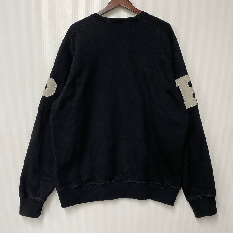 【中古品】【メンズ】 POP TRADING COMPANY ポップトレーディングカンパニー COLLEGE CREWNECK SWEAT カレッジ クルーネック スウェット トップス 141-260508-kh-05-izu サイズ：XL カラー：ブラック 万代Net店