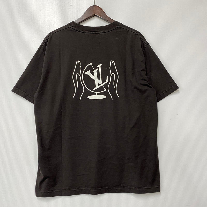 【中古品】【メンズ】 LOUIS VUITTON ルイ・ヴィトン RM251M NPG HSY98W ウォッシュド プリンテッド コットン Tシャツ 半袖 トップス 141-260506-as-21-izu サイズ：L カラー：ブラウン系 万代Net店