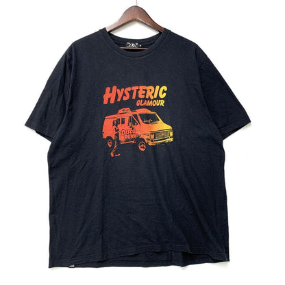 【中古品】【メンズ】 HYSTERIC GLAMOUR ヒステリックグラマー 02192CT02 BOOGIE VAN GIRL PRINT SS TEE プリント ショートスリーブ ティー トップス 半袖 140-260517-cs-13-izu サイズ：XL カラー：ブラック 万代Net店