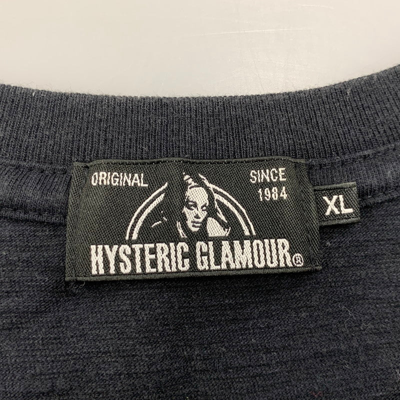 【中古品】【メンズ】 HYSTERIC GLAMOUR ヒステリックグラマー 02192CT02 BOOGIE VAN GIRL PRINT SS TEE プリント ショートスリーブ ティー トップス 半袖 140-260517-cs-13-izu サイズ：XL カラー：ブラック 万代Net店