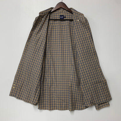 【中古品】【メンズ】 OLD GAP オールドギャップ CHECK LS BD SHIRT チェック ロングスリーブ ボタンダウン シャツ 長袖 トップス 146-260516-as-31-izu サイズ：M カラー：マルチカラー 万代Net店