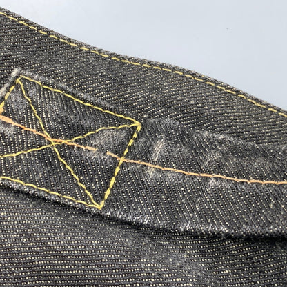 【中古品】【メンズ】 TENDERLOIN テンダーロイン シンチバック Vステッチ セルビッチ BLACK DENIM PANTS ブラック デニム パンツ 153-260504-ya-10-izu サイズ：34 カラー：ブラック 万代Net店