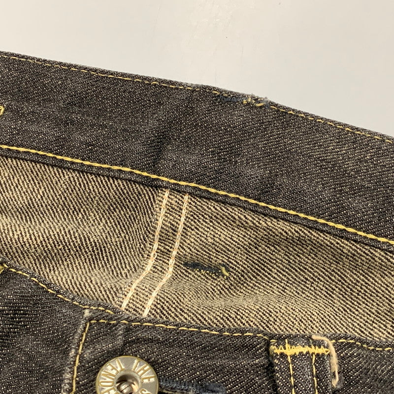 【中古品】【メンズ】 TENDERLOIN テンダーロイン シンチバック Vステッチ セルビッチ BLACK DENIM PANTS ブラック デニム パンツ 153-260504-ya-10-izu サイズ：34 カラー：ブラック 万代Net店
