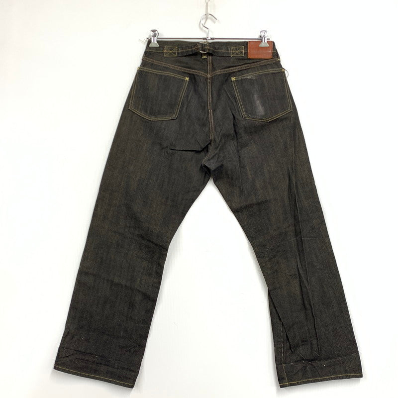 【中古品】【メンズ】 TENDERLOIN テンダーロイン シンチバック Vステッチ セルビッチ BLACK DENIM PANTS ブラック デニム パンツ 153-260504-ya-10-izu サイズ：34 カラー：ブラック 万代Net店