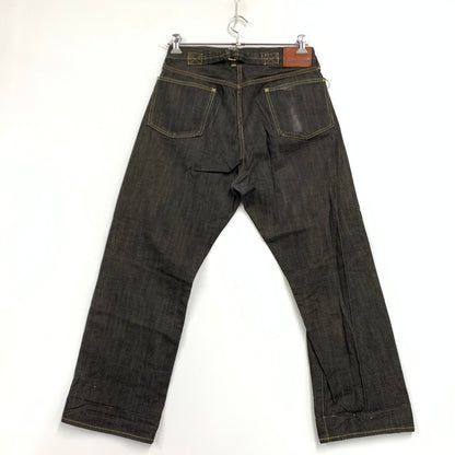 【中古品】【メンズ】 TENDERLOIN テンダーロイン シンチバック Vステッチ セルビッチ BLACK DENIM PANTS ブラック デニム パンツ 153-260504-ya-10-izu サイズ：34 カラー：ブラック 万代Net店