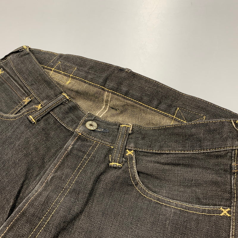 【中古品】【メンズ】 TENDERLOIN テンダーロイン シンチバック Vステッチ セルビッチ BLACK DENIM PANTS ブラック デニム パンツ 153-260504-ya-10-izu サイズ：34 カラー：ブラック 万代Net店