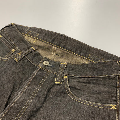 【中古品】【メンズ】 TENDERLOIN テンダーロイン シンチバック Vステッチ セルビッチ BLACK DENIM PANTS ブラック デニム パンツ 153-260504-ya-10-izu サイズ：34 カラー：ブラック 万代Net店