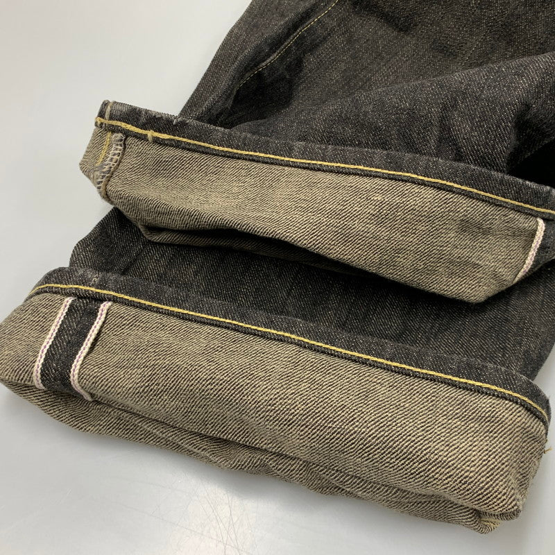 【中古品】【メンズ】 TENDERLOIN テンダーロイン シンチバック Vステッチ セルビッチ BLACK DENIM PANTS ブラック デニム パンツ 153-260504-ya-10-izu サイズ：34 カラー：ブラック 万代Net店
