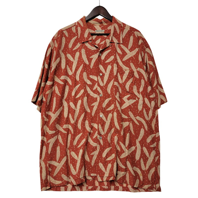 【中古品】【メンズ】 TOKIO KUMAGAI トキオ クマガイ 80’S FEATHER RAYON OPENCOLLAR SHIRT フェザー レーヨン オープンカラー シャツ トップス 半袖 146-260504-ya-14-izu サイズ：M カラー：レッド 万代Net店