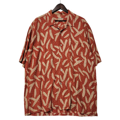 【中古品】【メンズ】 TOKIO KUMAGAI トキオ クマガイ 80’S FEATHER RAYON OPENCOLLAR SHIRT フェザー レーヨン オープンカラー シャツ トップス 半袖 146-260504-ya-14-izu サイズ：M カラー：レッド 万代Net店