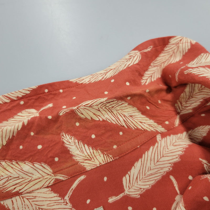 【中古品】【メンズ】 TOKIO KUMAGAI トキオ クマガイ 80’S FEATHER RAYON OPENCOLLAR SHIRT フェザー レーヨン オープンカラー シャツ トップス 半袖 146-260504-ya-14-izu サイズ：M カラー：レッド 万代Net店