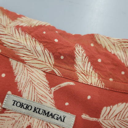 【中古品】【メンズ】 TOKIO KUMAGAI トキオ クマガイ 80’S FEATHER RAYON OPENCOLLAR SHIRT フェザー レーヨン オープンカラー シャツ トップス 半袖 146-260504-ya-14-izu サイズ：M カラー：レッド 万代Net店