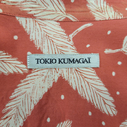 【中古品】【メンズ】 TOKIO KUMAGAI トキオ クマガイ 80’S FEATHER RAYON OPENCOLLAR SHIRT フェザー レーヨン オープンカラー シャツ トップス 半袖 146-260504-ya-14-izu サイズ：M カラー：レッド 万代Net店