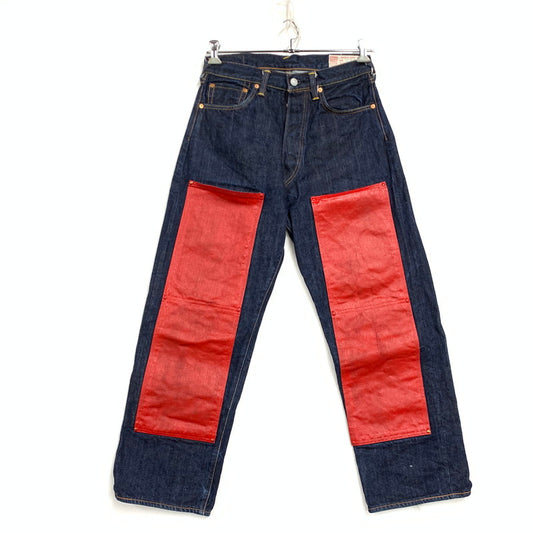 【中古品】【メンズ】 EVISU エヴィス LOT.2013 NO.2 シンチバック 大大黒 DOUBLE KNEE PAINT DENIM PANTS ダブル ニー ペイント デニム パンツ ズボン ボトムス 156-260504-ya-01-izu サイズ：32×35 カラー：インディゴ 万代Net店