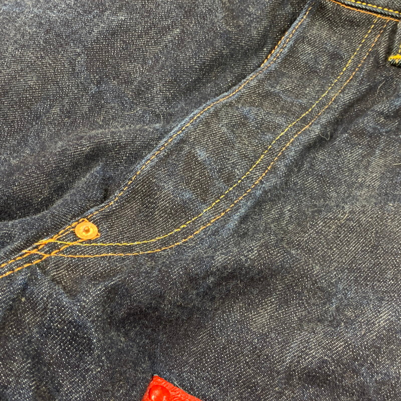 【中古品】【メンズ】 EVISU エヴィス LOT.2013 NO.2 シンチバック 大大黒 DOUBLE KNEE PAINT DENIM PANTS ダブル ニー ペイント デニム パンツ ズボン ボトムス 156-260504-ya-01-izu サイズ：32×35 カラー：インディゴ 万代Net店