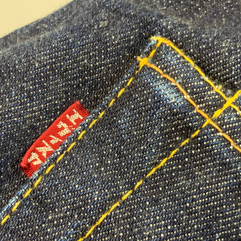 【中古品】【メンズ】 EVISU エヴィス LOT.2013 NO.2 シンチバック 大大黒 DOUBLE KNEE PAINT DENIM PANTS ダブル ニー ペイント デニム パンツ ズボン ボトムス 156-260504-ya-01-izu サイズ：32×35 カラー：インディゴ 万代Net店