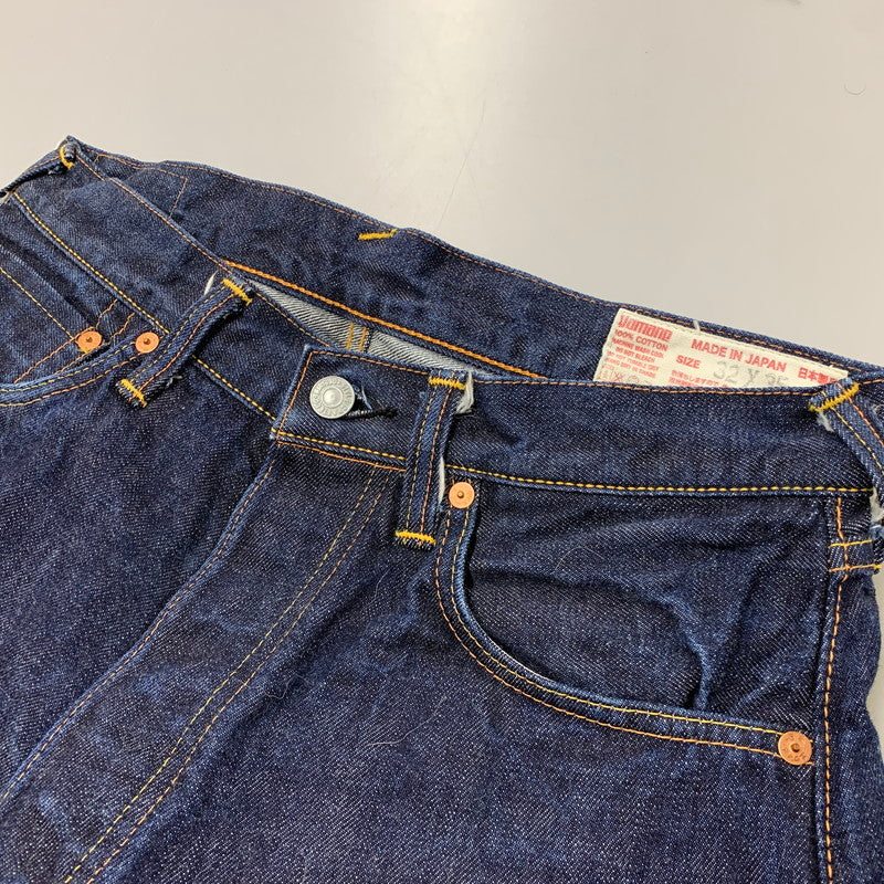【中古品】【メンズ】 EVISU エヴィス LOT.2013 NO.2 シンチバック 大大黒 DOUBLE KNEE PAINT DENIM PANTS ダブル ニー ペイント デニム パンツ ズボン ボトムス 156-260504-ya-01-izu サイズ：32×35 カラー：インディゴ 万代Net店
