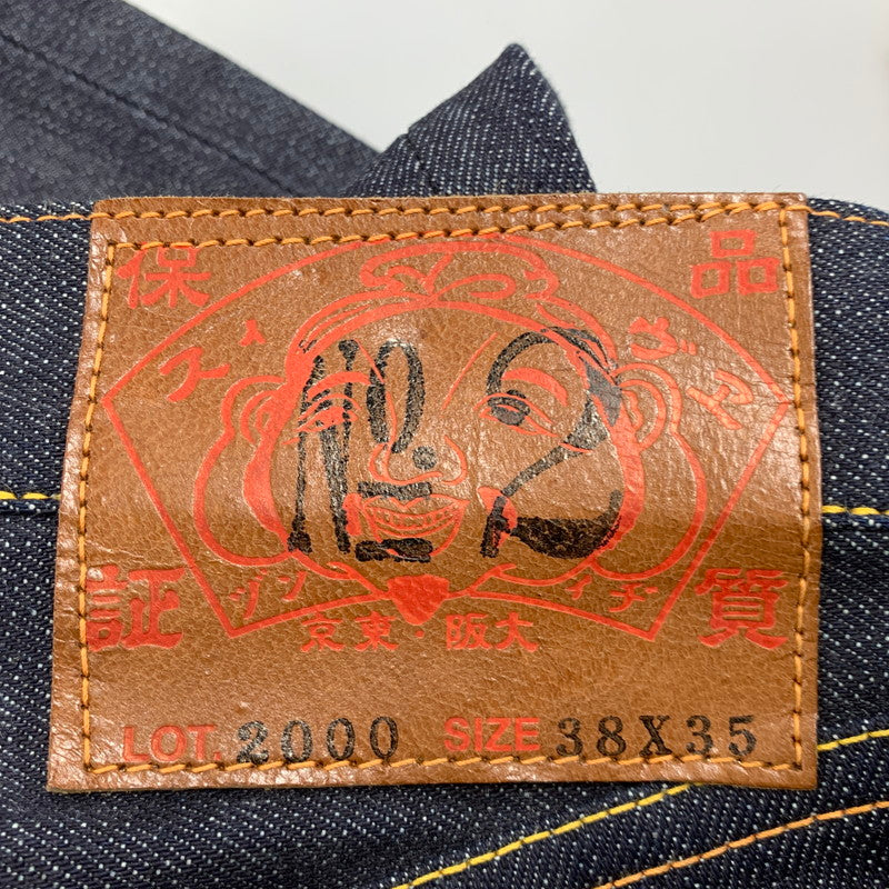 【中古美品】【メンズ】 EVISU エヴィス LOT.2000 NO.2 仙台 PRINT BUTTONFLY DENIM PANTS プリント ボタンフライ デニムパンツ ズボン ボトムス 156-260504-ya-02-izu サイズ：38×35 カラー：インディゴ 万代Net店