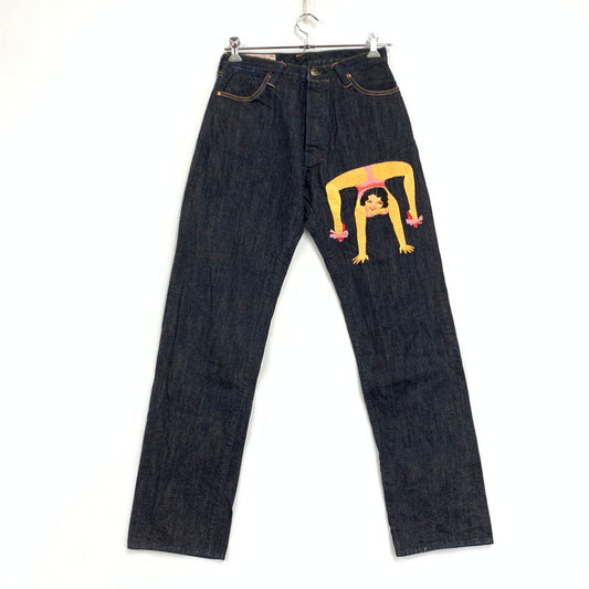 【中古品】【メンズ】 YAMANE ヤマネ LOT 1926 686YR NESAN KIREI ネーサン キレイ 刺繍 DENIM PANTS デニム パンツ ズボン ボトムス 156-260504-ya-03-izu サイズ：31×33 カラー：インディゴ 万代Net店