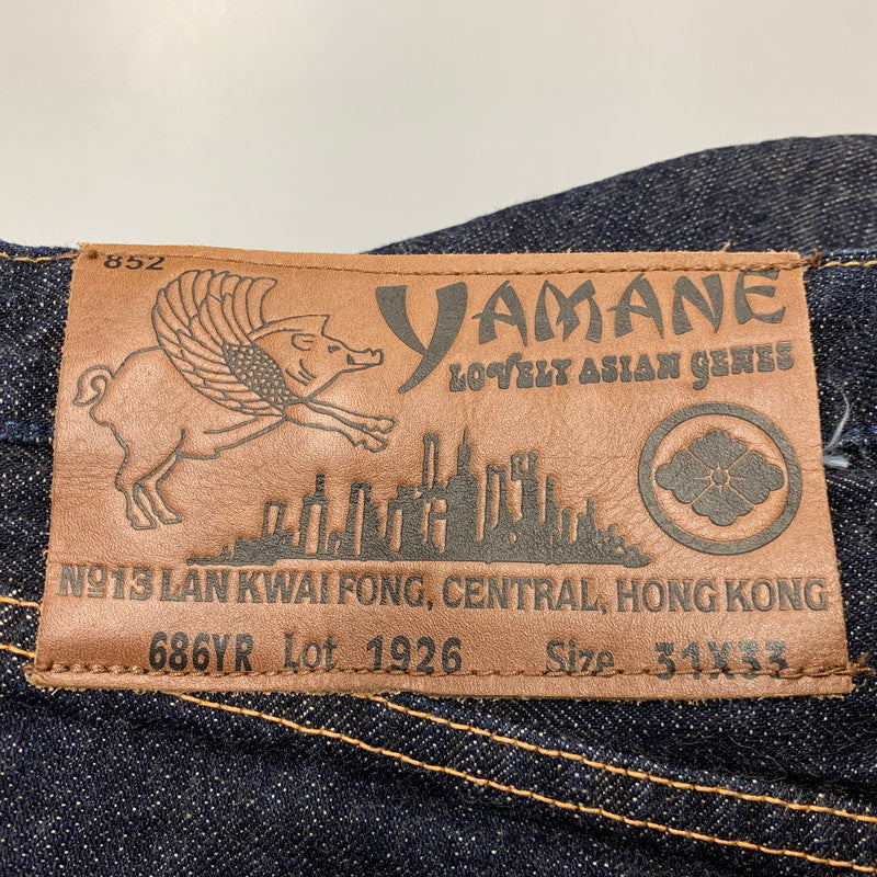 【中古品】【メンズ】 YAMANE ヤマネ LOT 1926 686YR NESAN KIREI ネーサン キレイ 刺繍 DENIM PANTS デニム パンツ ズボン ボトムス 156-260504-ya-03-izu サイズ：31×33 カラー：インディゴ 万代Net店