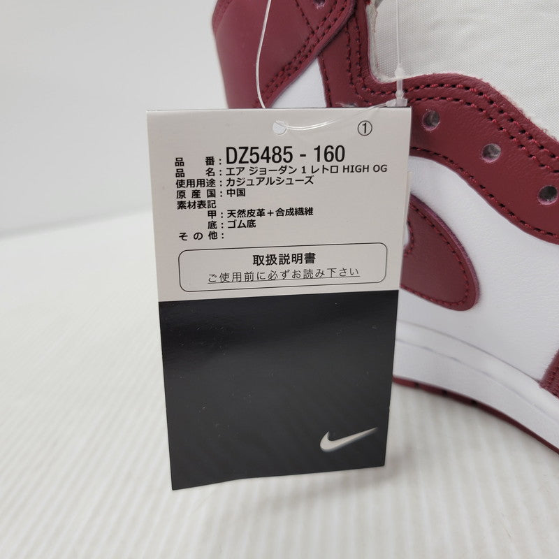 【中古美品】【メンズ】 NIKE ナイキ AIR JORDAN 1 RETRO HIGH OG DZ5485-160 エア ジョーダン 1 レトロ ハイ OG スニーカー シューズ 靴 160-260506-as-07-izu サイズ：26.5cm カラー：WHITE/TEAM RED 万代Net店