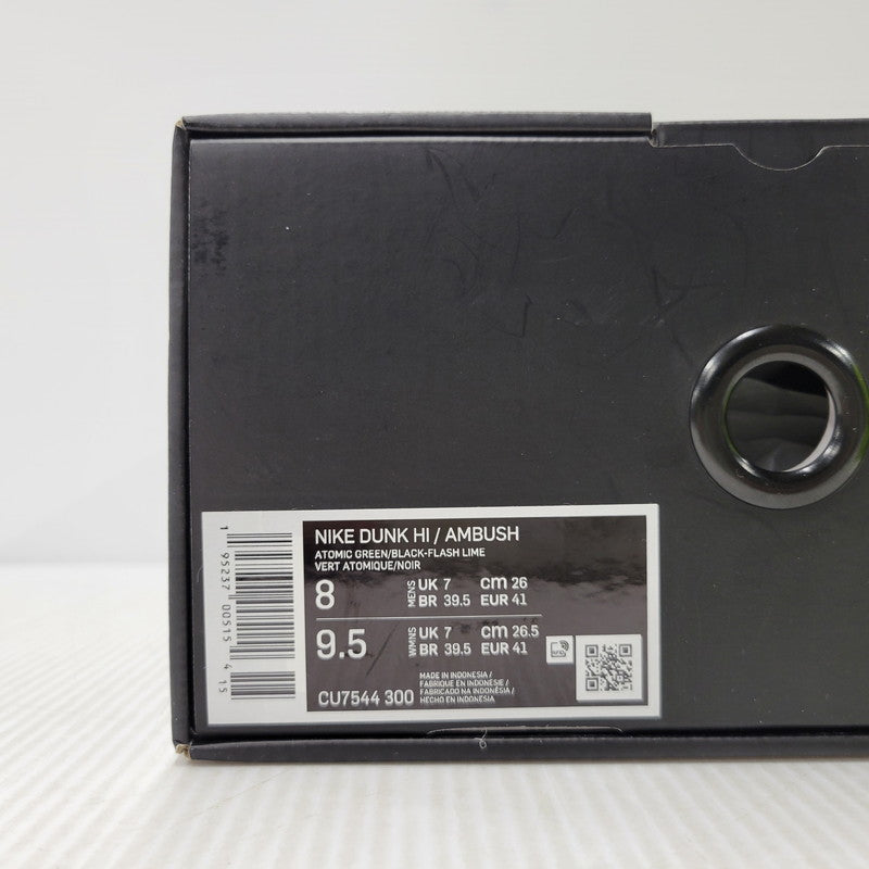 【中古品】【メンズ/レディース】 NIKE ナイキ × AMBUSH アンブッシュ DUNK HI CU7544-300 ダンクハイ スニーカー シューズ 靴 160-260506-as-10-izu サイズ：26cm カラー：ATOMIC GREEN/BLACK-FLASH LIME 万代Net店
