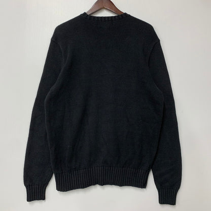 【中古品】【メンズ】 Polo by Ralph Lauren ポロバイラルフローレン PIMA COTTON KNIT SHIRT ニット 長袖 トップス 146-260516-as-32-izu サイズ：M カラー：ブラック 万代Net店