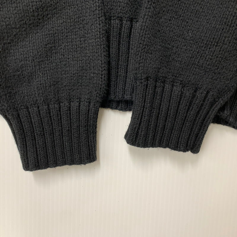 【中古品】【メンズ】 Polo by Ralph Lauren ポロバイラルフローレン PIMA COTTON KNIT SHIRT ニット 長袖 トップス 146-260516-as-32-izu サイズ：M カラー：ブラック 万代Net店