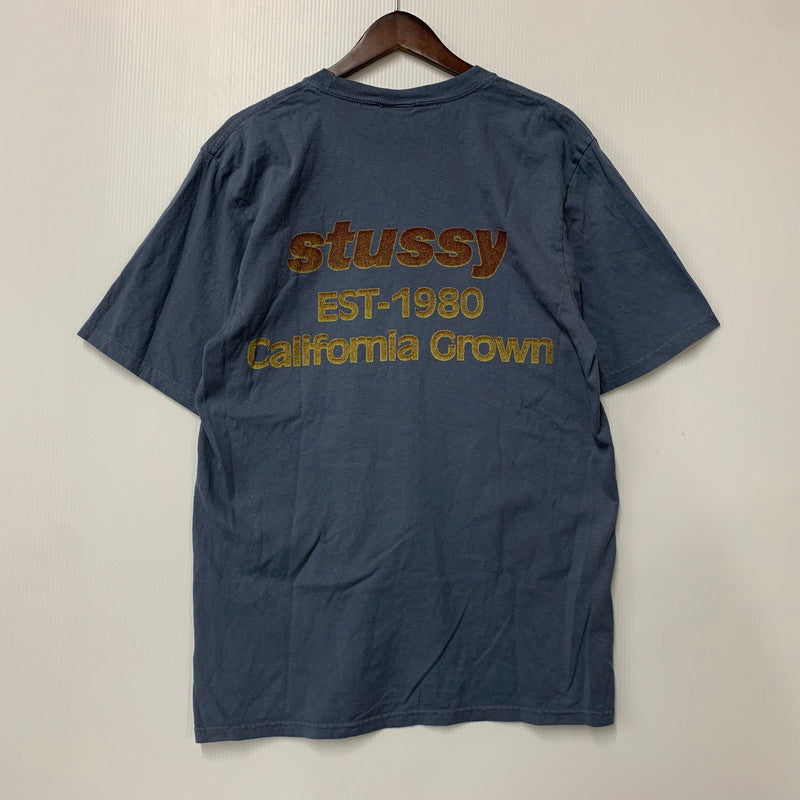 【中古品】【メンズ】 STUSSY ステューシー CALIFORNIA GROWN PIG. DYED TEE Tシャツ トップス 142-260516-kh-18-izu サイズ：M カラー：ネイビー 万代Net店