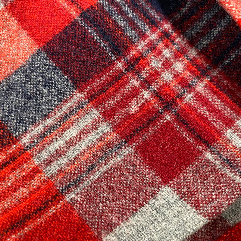 【中古品】【メンズ】 PENDLETON ペンドルトン WOOL WESTERN CHECK SHIRT ウール ウエスタン チェックシャツ 長袖 トップス 146-260506-as-26-izu サイズ：L カラー：レッド系 万代Net店
