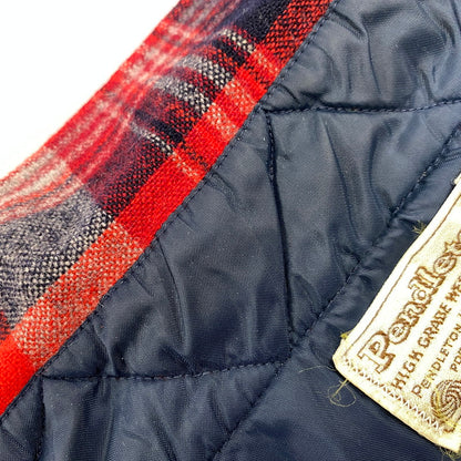 【中古品】【メンズ】 PENDLETON ペンドルトン WOOL WESTERN CHECK SHIRT ウール ウエスタン チェックシャツ 長袖 トップス 146-260506-as-26-izu サイズ：L カラー：レッド系 万代Net店
