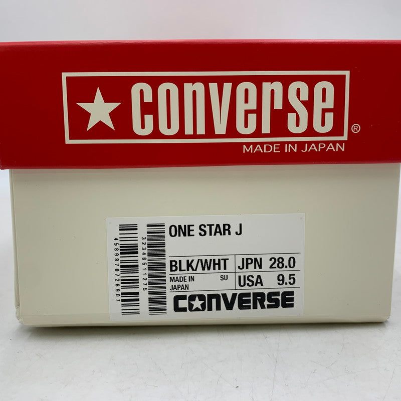 【中古品】【メンズ】 CONVERSE コンバース ONE STAR J ワンスター J 日本製 スニーカー シューズ 靴 162-260506-as-06-izu サイズ：28cm カラー：ブラック×ホワイト 万代Net店