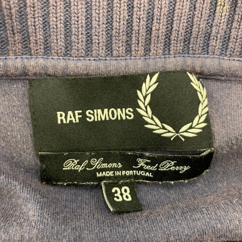 【中古品】【メンズ】 RAF SIMONS ラフシモンズ × FRED PERRY フレッドペリー SM2104 PATCH LOGO KNIT パッチ ロゴ ニット トップス 141-260516-kh-04-izu サイズ：38 カラー：ネイビー 万代Net店
