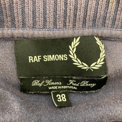 【中古品】【メンズ】 RAF SIMONS ラフシモンズ × FRED PERRY フレッドペリー SM2104 PATCH LOGO KNIT パッチ ロゴ ニット トップス 141-260516-kh-04-izu サイズ：38 カラー：ネイビー 万代Net店