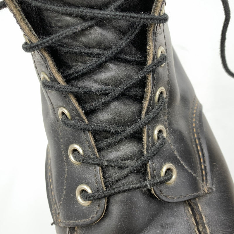 【中古品】【メンズ】 RED WING レッドウィング IRISH SETTER MOC TOE BOOTS 8130 アイリッシュセッター モックトゥブーツ 刺繍羽タグ シューズ 靴 164-260506-as-04-izu サイズ：11 1/2 2E カラー：ブラック 万代Net店