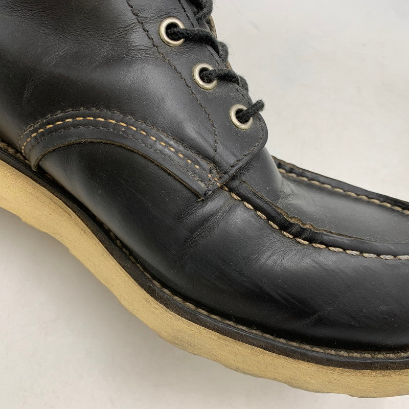 【中古品】【メンズ】 RED WING レッドウィング IRISH SETTER MOC TOE BOOTS 8130 アイリッシュセッター モックトゥブーツ 刺繍羽タグ シューズ 靴 164-260506-as-04-izu サイズ：11 1/2 2E カラー：ブラック 万代Net店