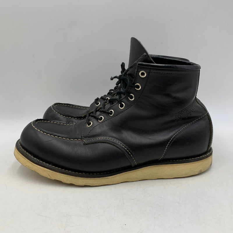【中古品】【メンズ】 RED WING レッドウィング IRISH SETTER MOC TOE BOOTS 8130 アイリッシュセッター モックトゥブーツ 刺繍羽タグ シューズ 靴 164-260506-as-04-izu サイズ：11 1/2 2E カラー：ブラック 万代Net店