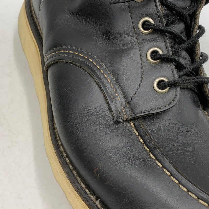 【中古品】【メンズ】 RED WING レッドウィング IRISH SETTER MOC TOE BOOTS 8130 アイリッシュセッター モックトゥブーツ 刺繍羽タグ シューズ 靴 164-260506-as-04-izu サイズ：11 1/2 2E カラー：ブラック 万代Net店