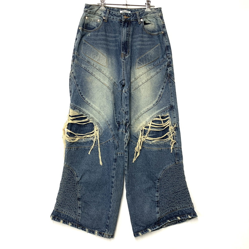 【中古品】【メンズ】 STILL WATER スティルウォーター CRASH WIDE DENIM PANTS クラッシュ ワイド デニム パンツ ボトムス 153-260516-kh-20-izu カラー：インディゴ 万代Net店