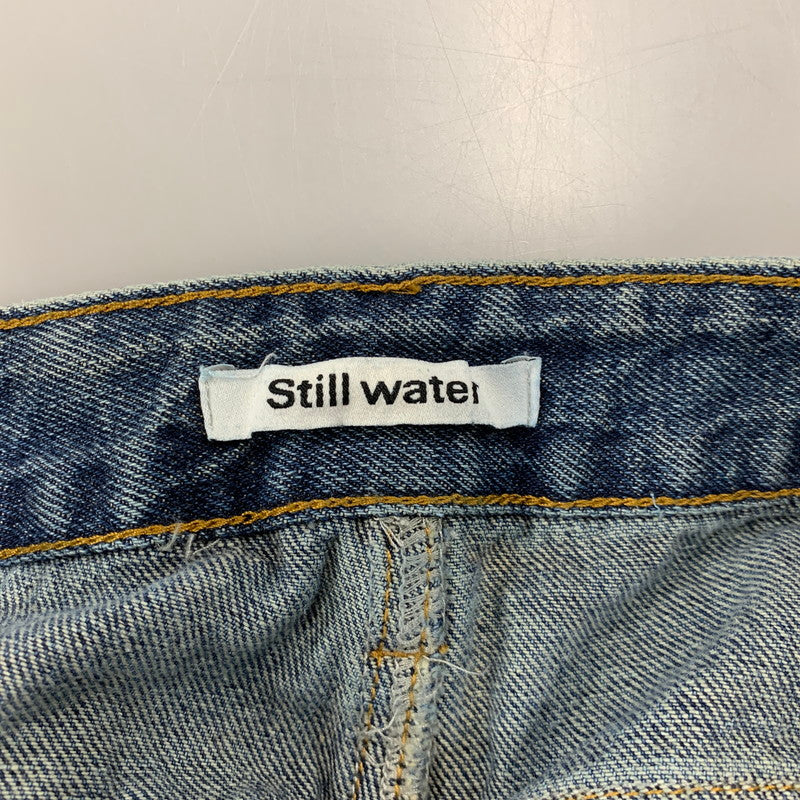 【中古品】【メンズ】 STILL WATER スティルウォーター CRASH WIDE DENIM PANTS クラッシュ ワイド デニム パンツ ボトムス 153-260516-kh-20-izu カラー：インディゴ 万代Net店